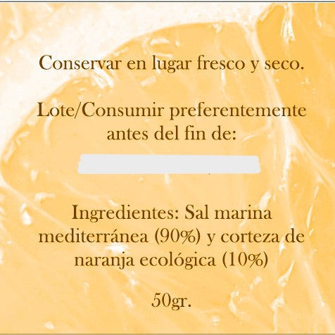 🧂 Sal Marina en Escamas con Naranja Ecológica 50gr